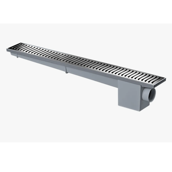 Ralo Linear Modulavel 70CM Cinza e Cromado